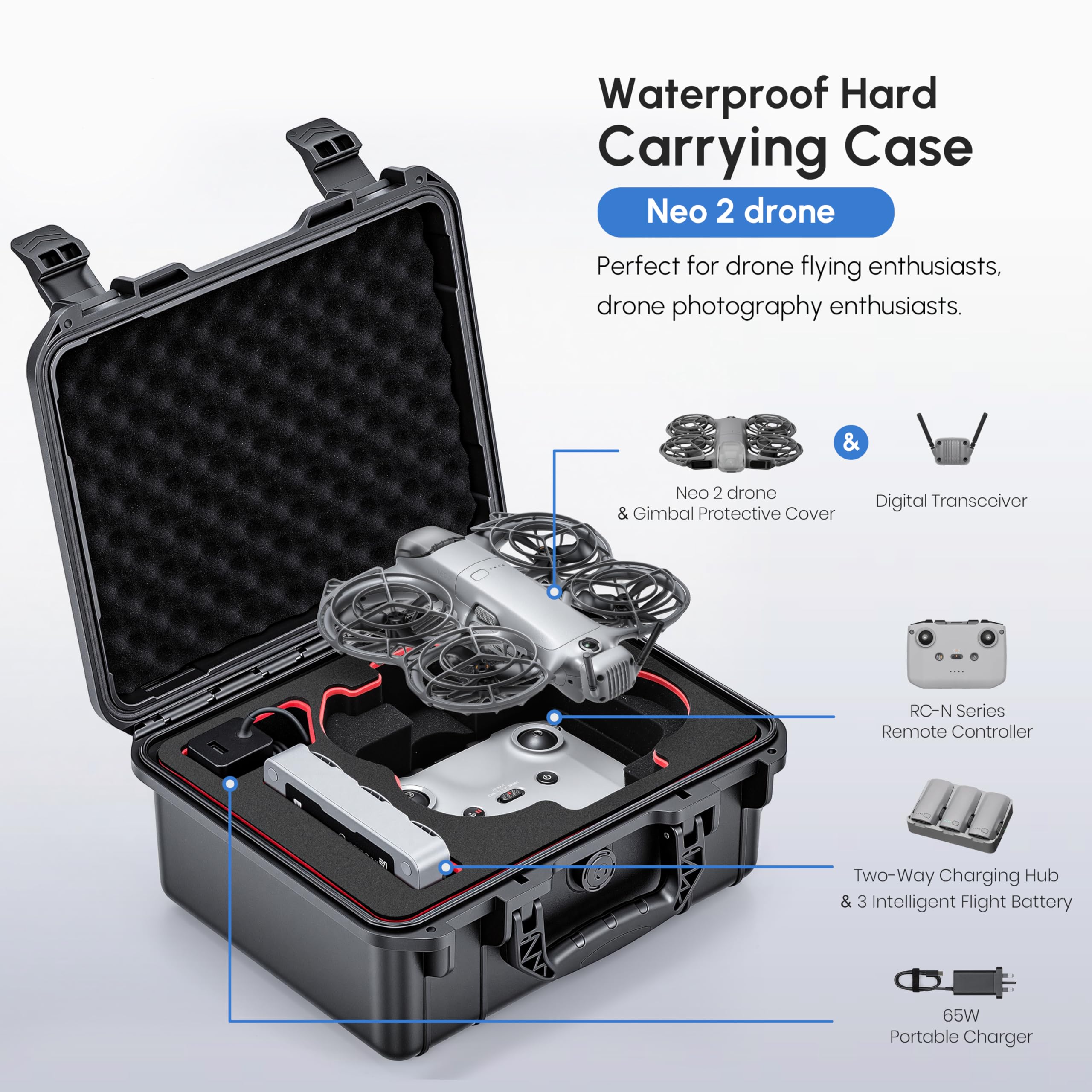 Drone Controller Hood - Étui NEO 2, étui de transport