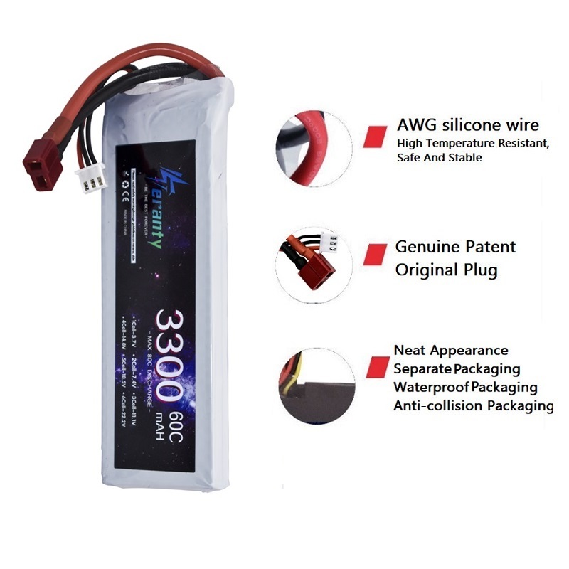 Batterie LiPo 2s 7.4V 3300mAh  - Drone Battery Adapter avis et prix