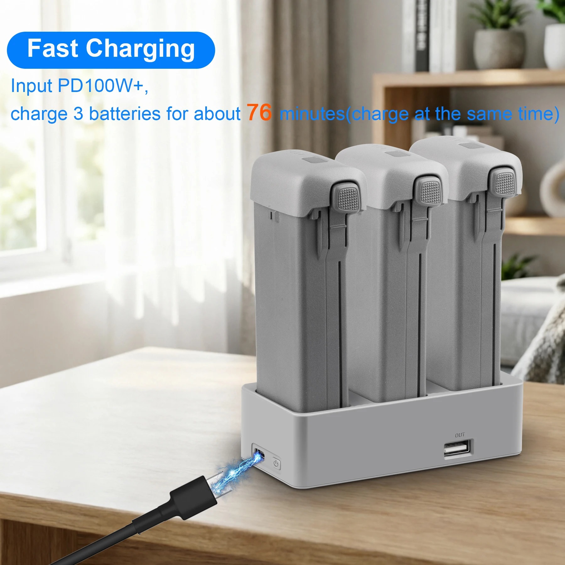 Chargeur rapide trois voies po - Drone Power Bank avis et prix